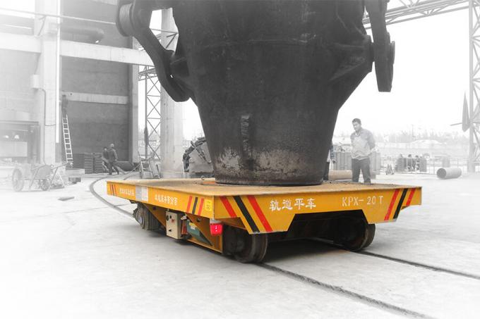 Karbon Çelik Malzeme ile Çelik Fabrikası Pota Elektrikli Demiryolu Transfer Arabası