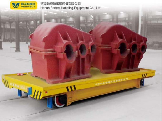 Endüstriyel Malzeme Taşıma için Karbon Çelik Malzeme ile Çelik Fabrikası Pota Electric Rail Transfer Arabası