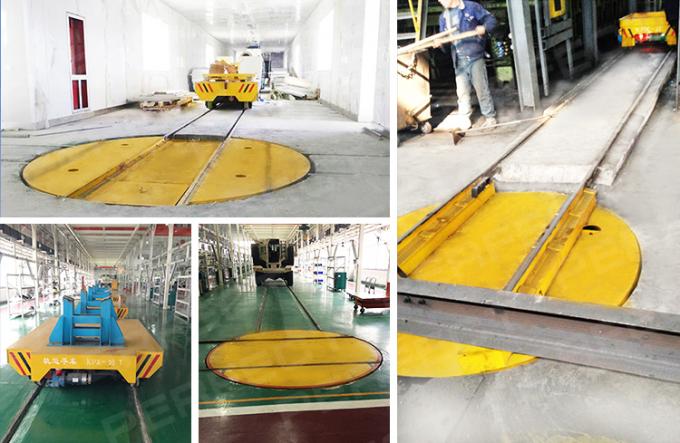 Kargo taşımacılığı için 50 ton Ray Kılavuzlu Çelik Bobin Demiryolu Düz Transferi Araba
