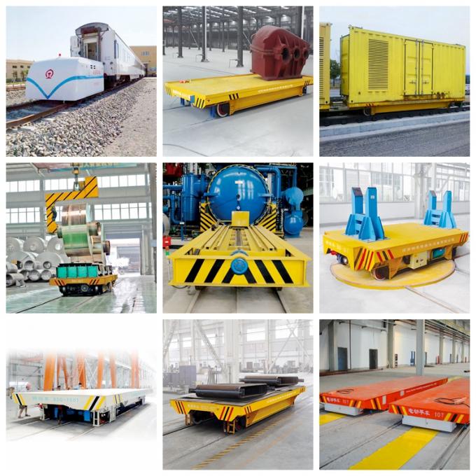 Motorless Rail Dolly Towed Tipi Endüstriyel Ağır Hizmet Tipi Taşıma Ekipmanı