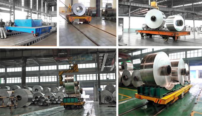 Endüstriyel Materyal İşleme için Çelik Fabrikasında 20t Çelik Motorlu Rulo Transfer Arabası