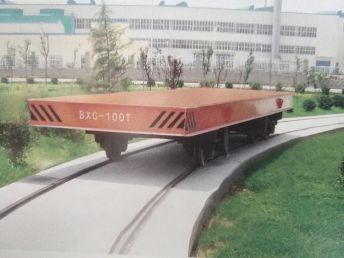 Ağır Yük Demiryolu Transfer Arabası Karbon Çelik Elektrikli Akülü Demiryolu Düz Araç