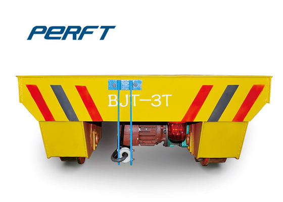 Yellow Color Motorized Material Transfer Cart On Rail With Ladle Shuttle System